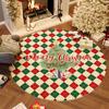 Christmas Bedroom Decor Red Carpet Round Carpets for Living Room Thick Plush Cloakroom Washable Floor Mat Home Fluffy Soft Rug