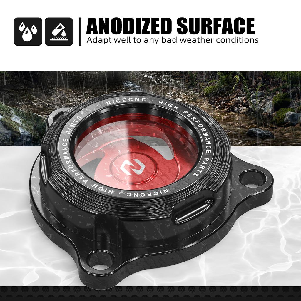 NICECNC Для Suzuki DRZ400 DRZ400E DRZ400S DRZ400SM 2000-2024 DR-Z 400 400E 400S 400SM Прозрачная крышка масляного фильтра двигателя