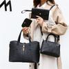 Bag Women's Fashion Women's Shoulder Bag Crocodile Pattern Handbag Crossbody Bag Three-piece Set Mother and Child Bag