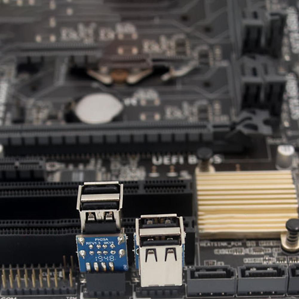 Female Extension Cable USB2.0 9Pin/10P Computer Motherboard Header Adapter Adapter Converter Desktop Motherboard Accessories