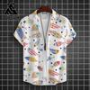 Hawaiian Shirt For Men Beach Casual Men's Short Sleeved Shirts New Cute Fish 3d Print Men's Shirt Oversized Men's Clothing 5xl