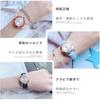 Generic Girls Quartz Watch 28mm Purple Leather Band Gold Case Casual Round Face Water Resistant