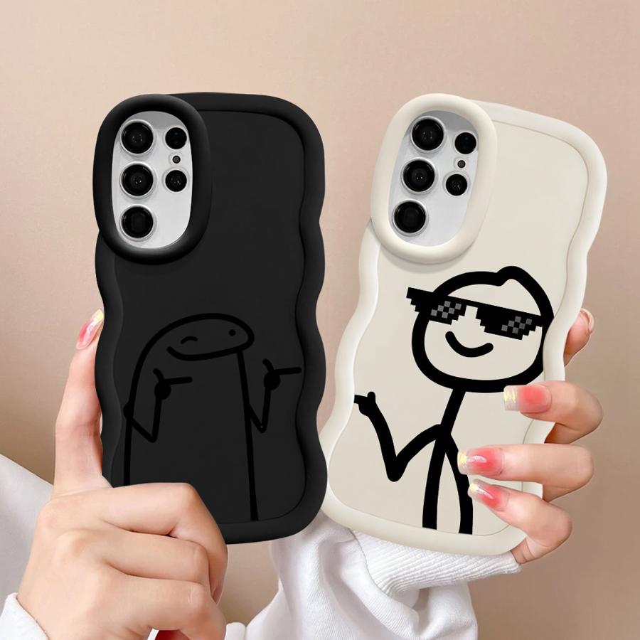 Крутой Чехол-Крышка для Телефона с Мягким Рисунком 'Cool Line People' для Samsung Galaxy S22 Ultra S24 S20 FE S21 S25 S23 Plus A25 A26 A34 A54 A35 A55 A24 A36