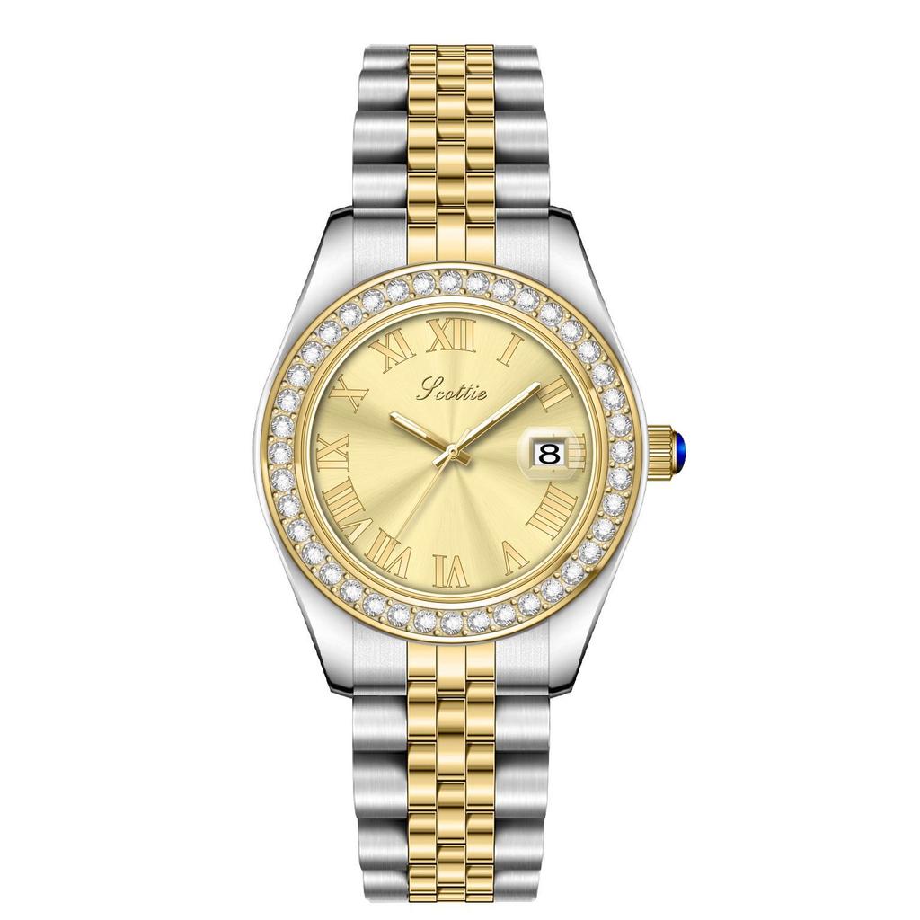 9393 Calendar Roman Vintage Classic Women'S Watch Waterproof Women'S Watch
