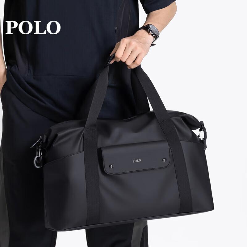 POLO Travel Bag, Men's Luggage Bag, Handbag, Large Capacity Gym Bag, Wet And Dry Separation Sports Luggage Bag, Black