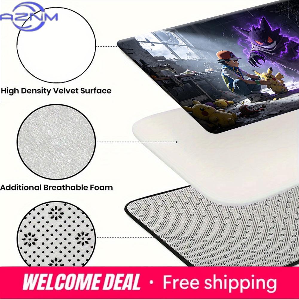 Pokemon Ash Pikachu and Gengar Haunted Scene Print Non-Slip Floor Mat Doormat