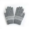 Women's Gloves Knitted Gloves Winter Warm Finger Wool Fleece Cold-proof Gloves Jacquard Warm Gloves