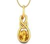 4.50 Carat Natural Yellow Citrine Gemstone Handmade 925 Sterling Silver Goldplated Pendant