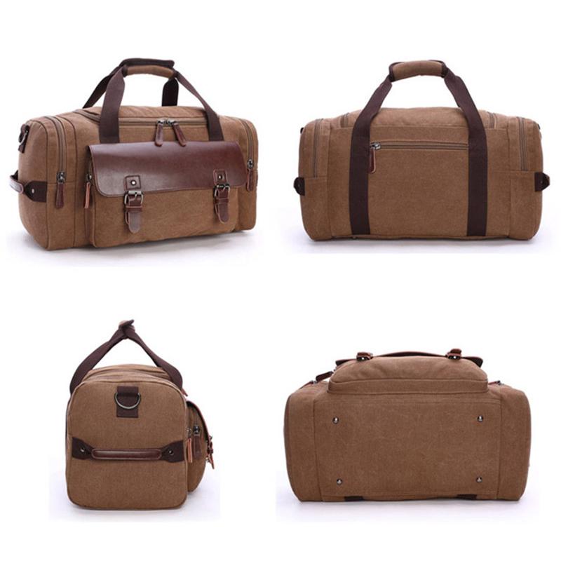 High Quality Canvas Large Capacity Travel Shoulder Handbag Crossbody Travel Duffel Women Duffle Bag