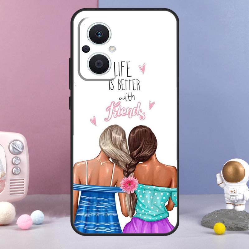 Лучшие друзья BFF Парный чехол Для OPPO Reno 14 F 11F 12F 13F 10 11 12 13 Pro 7 8 Lite Чехол OPPO Find X8 X6 X5 X9 Pro