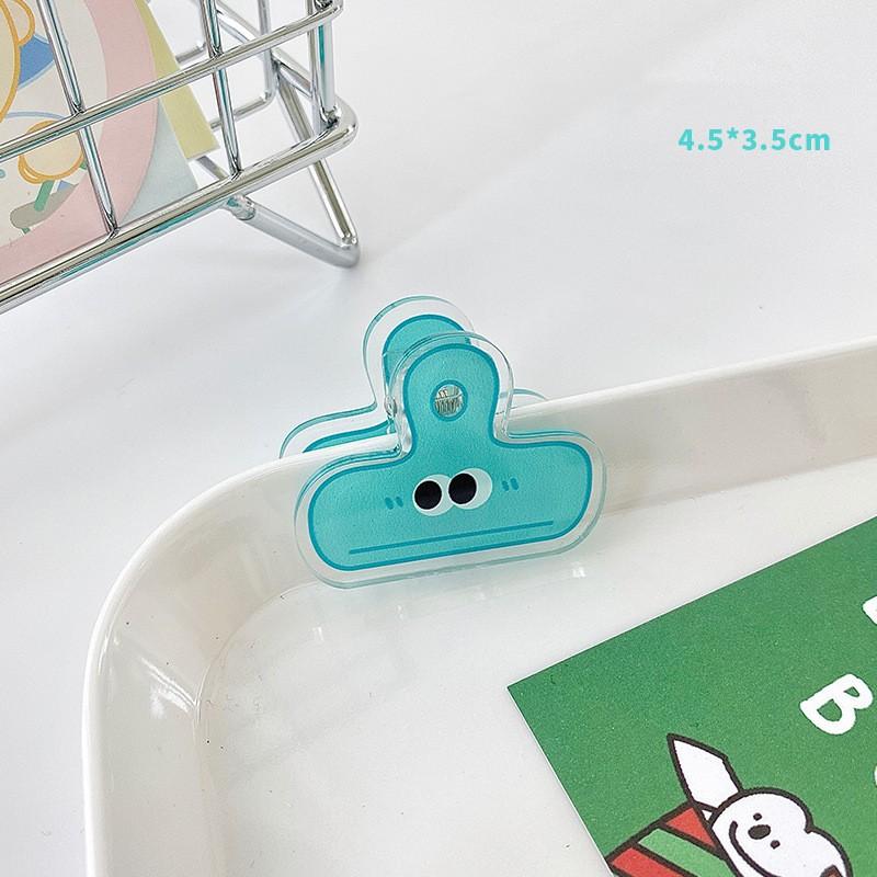 1 Pc Scrapbook Paper Clips Fashion Transparent Gradient Color Non-sticky Memo Pad Clip Cute Star Heart Style Snack Seal Clip