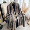 Весенне-осенний тонкий шарф Двусторонний шарф из имитации кашемира Женская шаль на четыре сезона Чувство стиля Теплый Универсальный