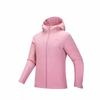 Training Series Solid Color Zip-Up Hooded Comfortable Breathable Versatile Fleece Lined Warm Jacket Women Jackets Light-Pink 162517602-2