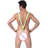 Манкини Однотонные/Леопардовый принт Эластичные Сексуальные Мужские Однотонные Слинг Купальник для Лета