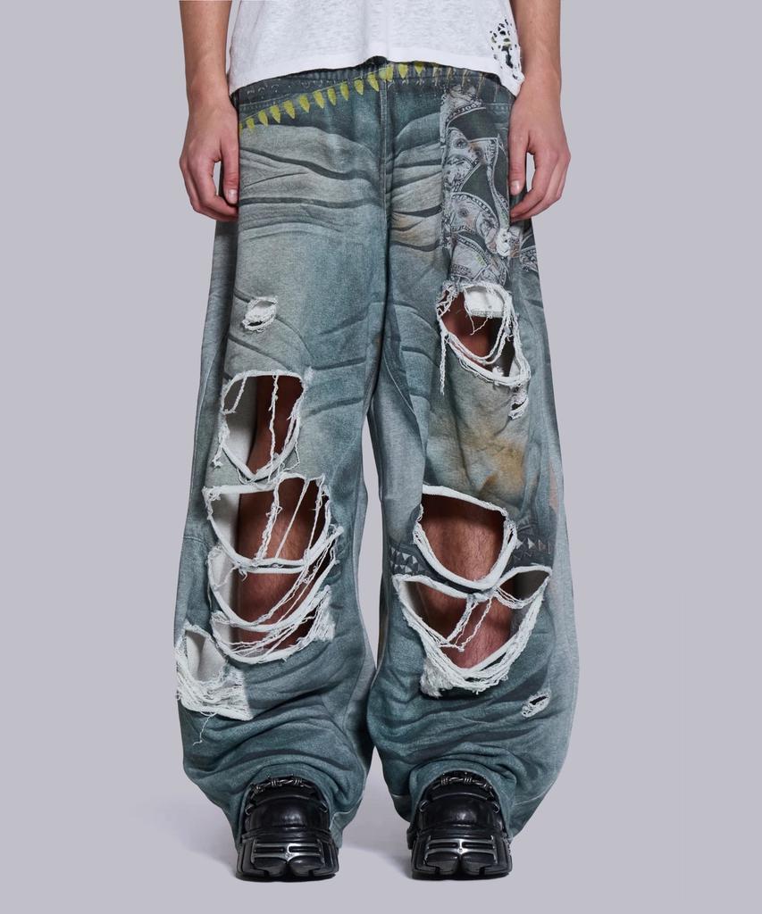 Jeidideuleondeon (U) Belt Illusion Monster Jogger Blue