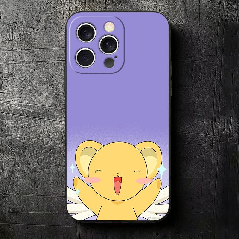 Чехол для телефона Cardcaptor Sakura, милая девушка, мягкий, для iPhone 16 16E 17 Air 15 Pro Max 14 Plus 13 Mini 11 12 7, черная задняя крышка