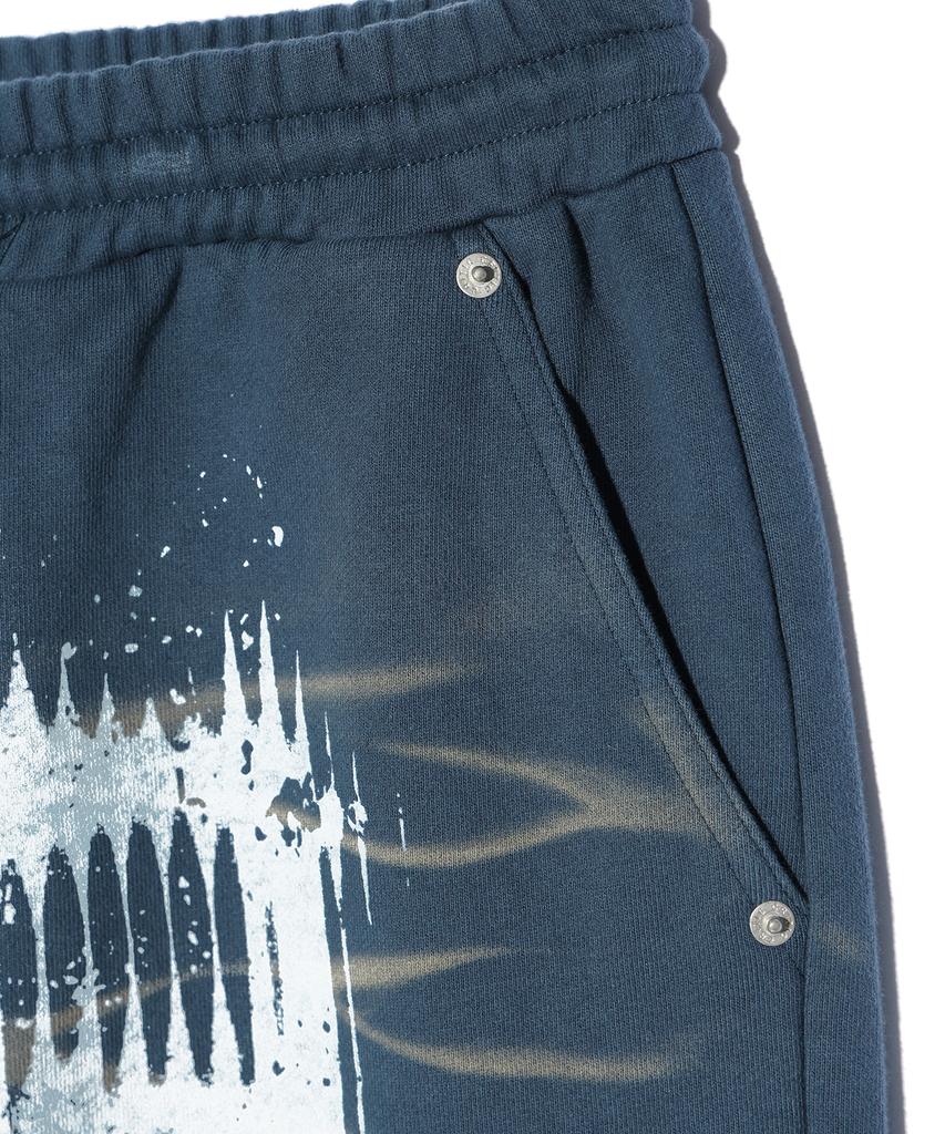 CRITIC Spray Dyeing Set Up Sweatpants Blue