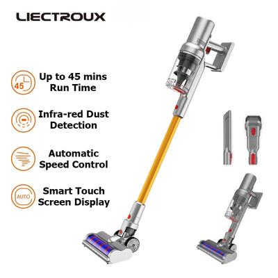 LIECTROUX Беспроводной ручной пылесос I10, интеллектуальный датчик пыли, автоматическое управление скоростью, светодиодный сенсорный экран, 27 кПа, беспроводной пылесос 4 в 1 для домашних животных