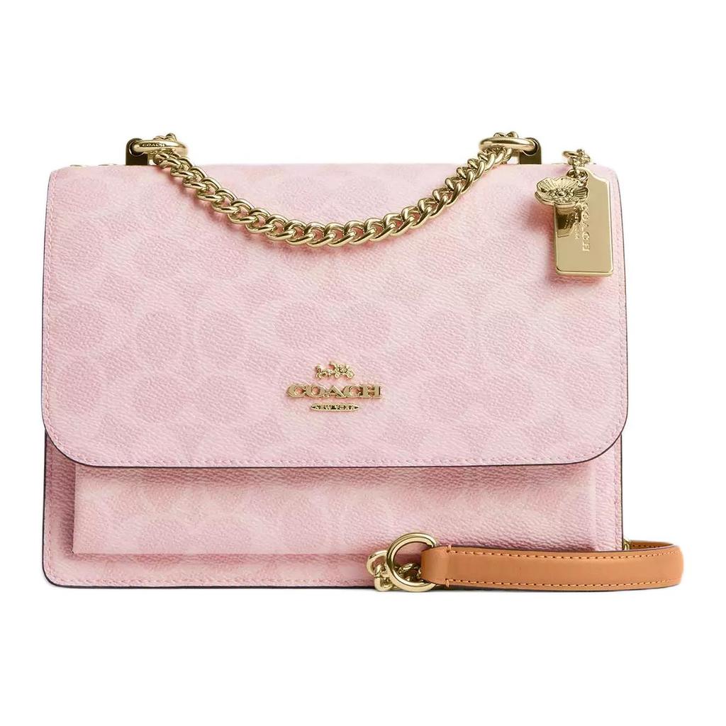 Coach Klare 16 Coated Canvas Shoulder Crossbody Bag Women bags Gold Pink CEL11-IMPO