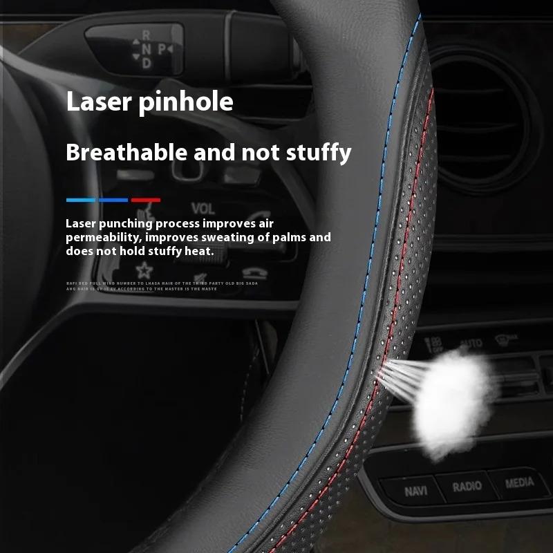 Car Leather Steering Wheel Cover Ford ST Mondeo EXPLORER EDGE Fiesta Focus Kuga Ranger F150 Fusion Mustang j264 Ecosport ESCAPE Puma