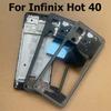 Средняя рамка для Infinix Hot 40, передняя рамка LCD, корпус + запчасти для замены кнопки громкости X6836