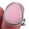 Natural Pink Opal Gemstone Handmade 925 Solid Sterling Silver Ring Size 10 A6L53