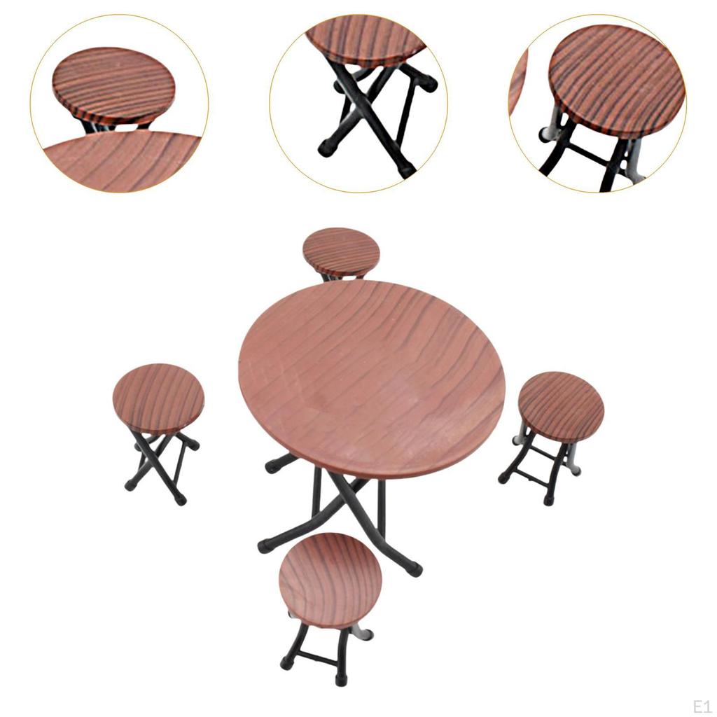 1:12 Dollhouse Table Chair Pretend Play Props Scene Decoration Life Birthday Gift Mini