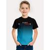 Children's Clothing Boys' T-shirt Short Sleeved Children's T-shirt 3D Letter Printing Casual Round Neck Children's Summer Clothi