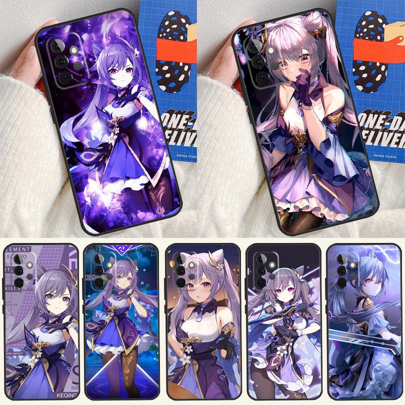 Чехол Genshin Impact Кэцин для Samsung Galaxy A53 A15 A22 A52 A32 A54 A14 A16 A26 A36 A56 A55 A35 A05 A06 A33 A13