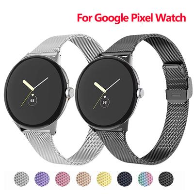 Ремешок для часов Тонкий миланский металлический ремешок для часов Google Pixel Ремешок для умных часов из нержавеющей стали Correa No Gaps Браслет для часов Google Pixel