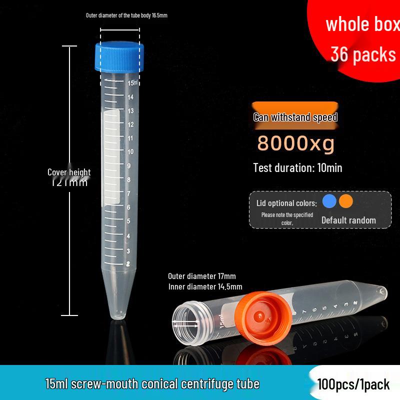 Laboratory Plastic Tubes: PCR, Centrifuge & Seed Bottles in 0.2/1.5/5/10/15/30/50ml