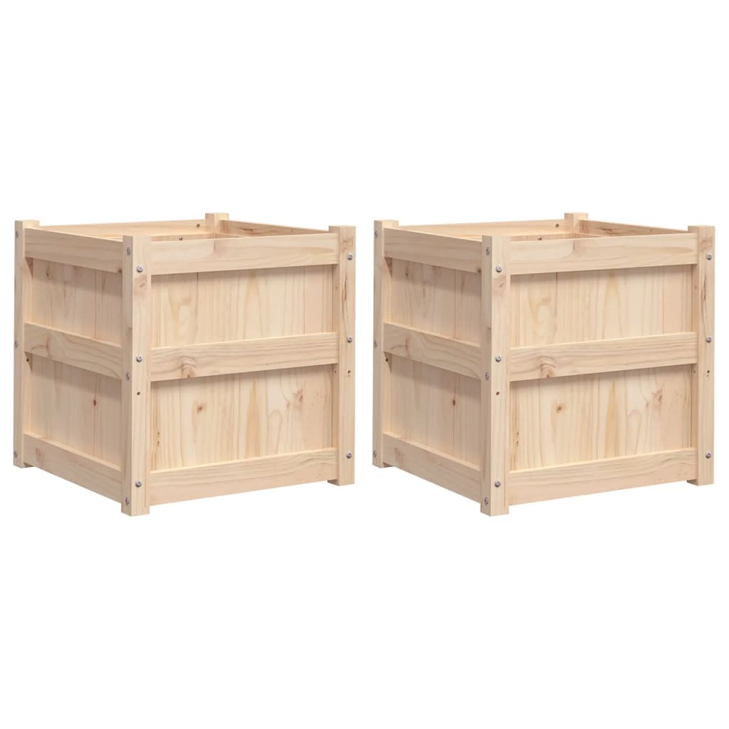 Planters 2 pcs Solid Pine Wood