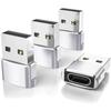 4 шт. OTG USB-Type C адаптеры универсальные для IPhone 16 15 Pro Max Plus IPad Samsung S24 S23 IWatch AirPods USBC кабель-конвертер