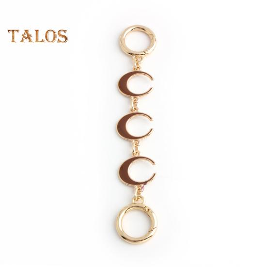 Extension Chain DIY Shoulder Bag Strap Replacement Extended Chain Hollow Moon Shape Polished Lightweight Purse Wallet Strap Extender