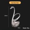 Luxury Stainless Steel Swan Holder Fruit Fork & Coffee Spoon Set