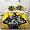 3D Аниме Моя Геройская Академия Персонажи Принтованный Постельный Комплект Пододеяльник Наволочка Постельное Белье Льняная Простыня Покрывало Пододеяльник Полный Размер Королевы