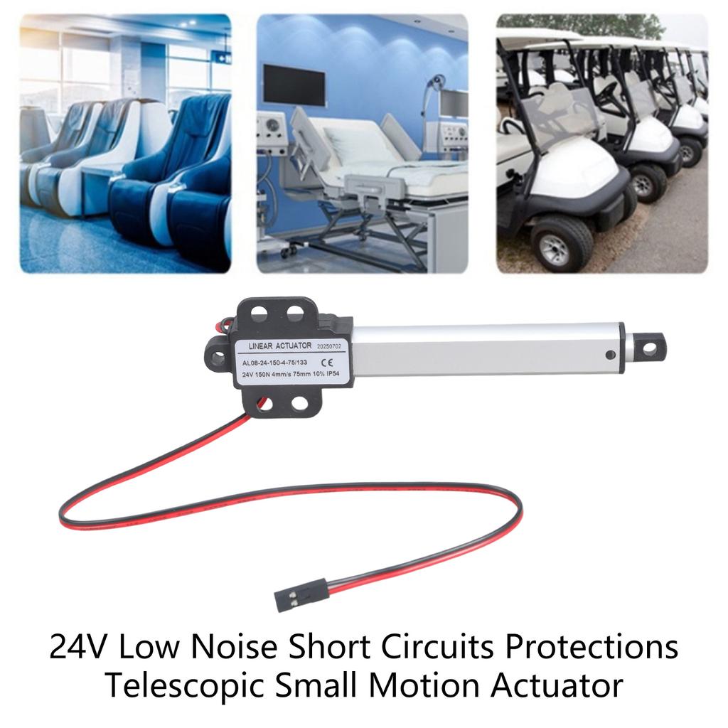Малый электрический линейный привод 24 В Малошумный Защита от короткого замыкания Телескопический Малый привод движения Простой в использовании