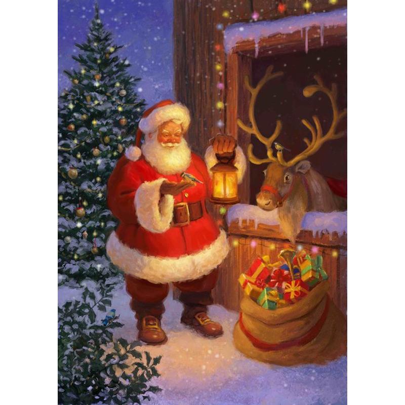 DIY Рождественская алмазная живопись 5D Санта-Клаус Алмазная вышивка Мозаика Набор для вышивки крестом Ремесла Подарок Настенное искусство Домашний декор
