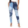 Jeans Vintage Pockets Bottoms Trousers Women Splicing High Elasticity Skinny Jeans Pants for Ladies