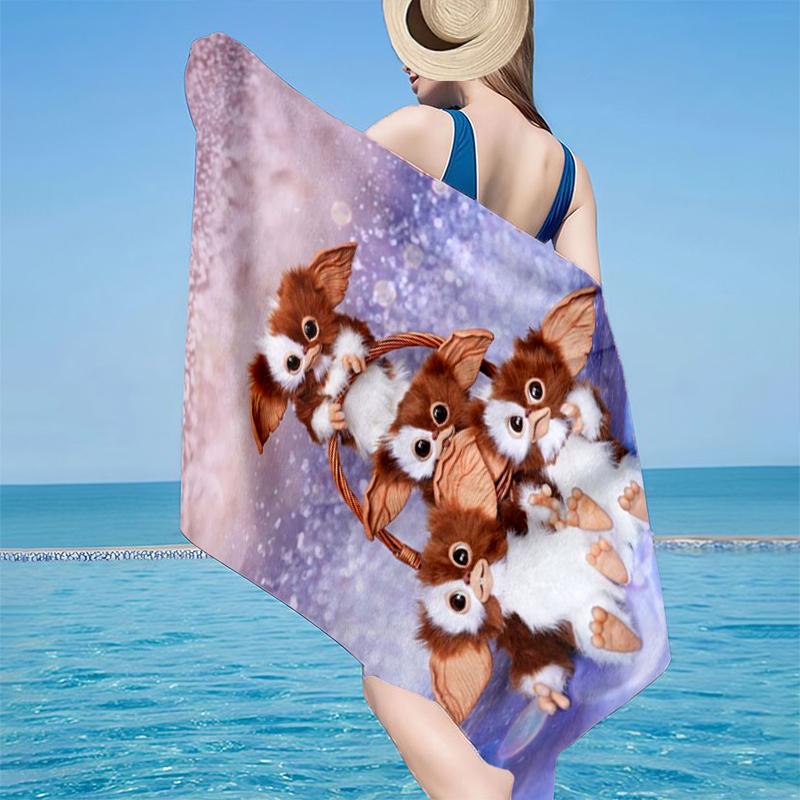 Mysterious Little Monster Beach Towel, Super Soft Microfiber, Gift for Her/Him, Birthday, for Pool, Beach, Travel, Home Decor Fan gifts