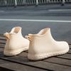 Fashion Short Tube College Rain Boots Rubber Shoes Water Shoes Non-slip Water Boots Plastic Thickened Women's Summer Work Rubber Boots Rain Shoes