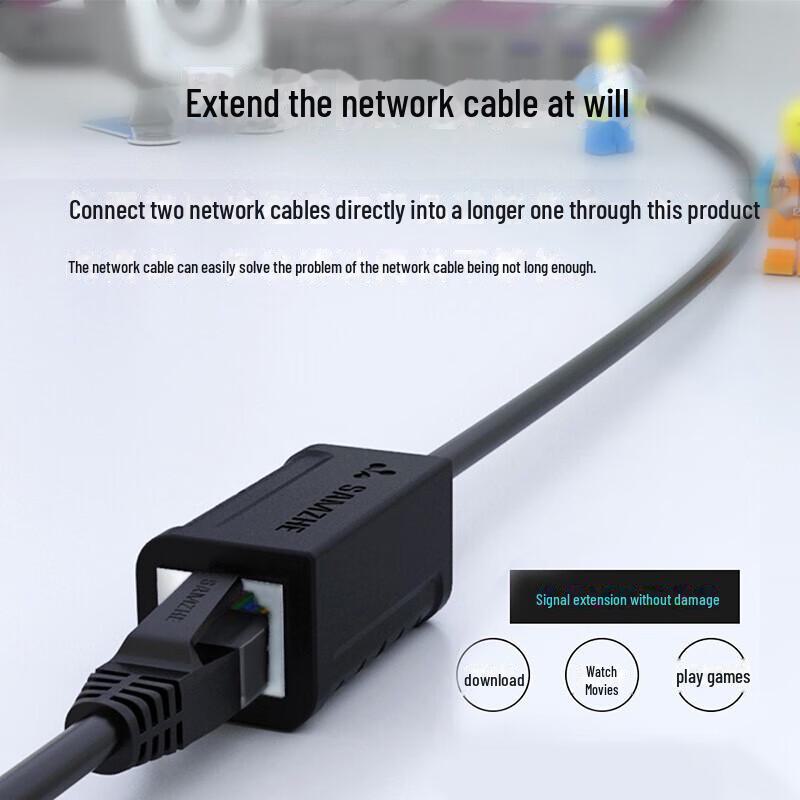 Удлинитель сетевого кабеля Shanze RJ45 для Cat 5, 6, 7 - 101BK