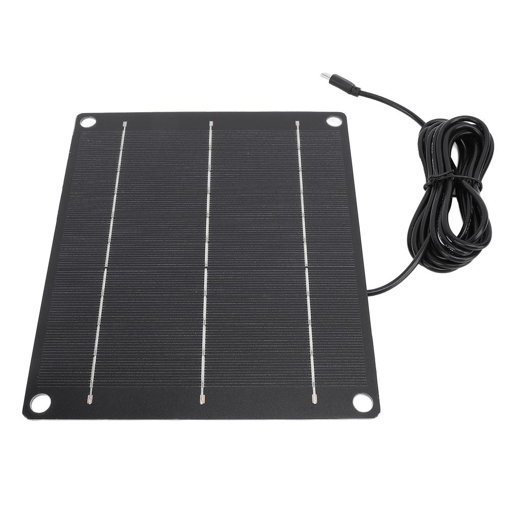 6 Вт Зарядное устройство для солнечной панели Монокристаллическая панель Комплект для телефона Маленькие вентиляторы Уличная камера видеонаблюдения Порт Type C