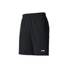 Li Ning Fitness Series Logo Print Straight Leg Loose Casual Shorts Men shorts Black AKST625-1