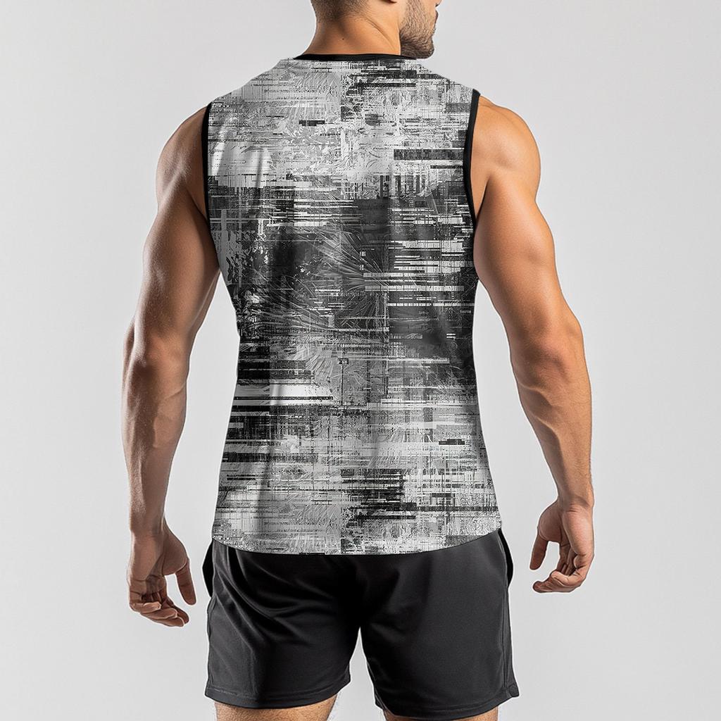 Мужская мода принтованный спортивный повседневный жилет без рукавов