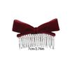 Hair Comb Bow Hairpin Red Velvet Bowknot Hair Clip Sweet   Female Hair Accessories