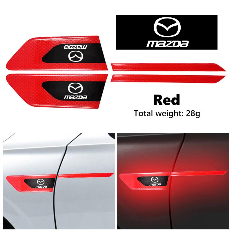 Car Reflective Sticker Door Bumper Anti-collision Protector Strips For Mazda CX9 MX5 RX8 Axela Demio Atenza MS GJI GH BK MP FF30