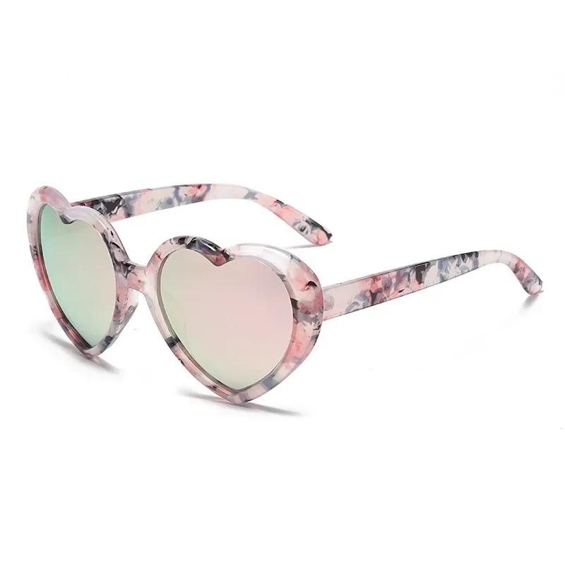 New Oversized Heart Shaped Polarized Sunglasses Uv400 Cute Trendy Love Fashion Eyewear For Women