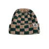 Korean Style Pullover Hat Keep Warm Knitted Cap Soft Plaid Beanie Hat  Outdoor