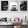 Black and White Photography Vintage Camera Record Railway World Map Poster Wall Art Canvas Painting Nordic Picture Home Decor